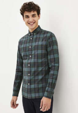 חולצה מכופתרת 100% כותנה slim fit