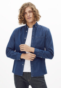 חולצה מכופתרת Denim, גזרה צרה