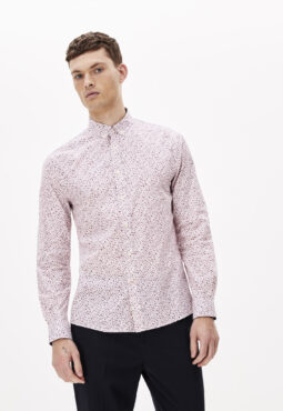 חולצה מכופתרת, גזרה צרה, 100% כותנה