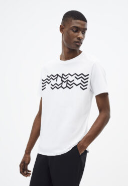 חולצת טי הדפס, צווארון עגול, 100% כותנה