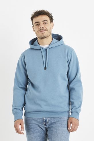 סווטשירט עם קפוצ'ון - צווארון עגול