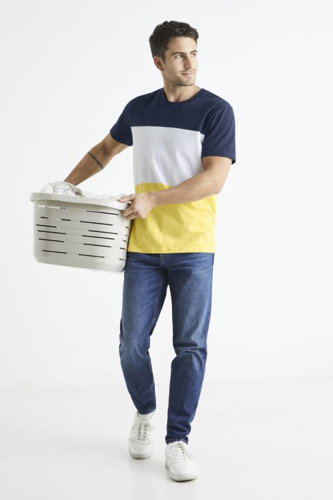 ⁦טי צווארון עגול טריפל⁩ – תמונה ⁦2⁩