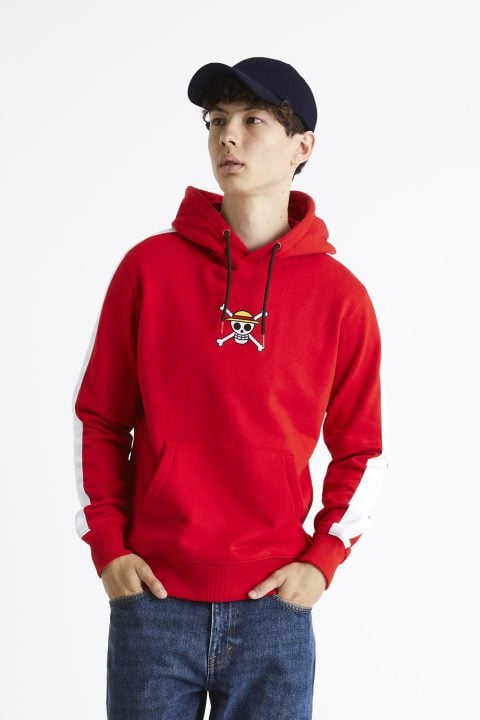 סוויטשירט אדום Jolly Roger – One Piece celio