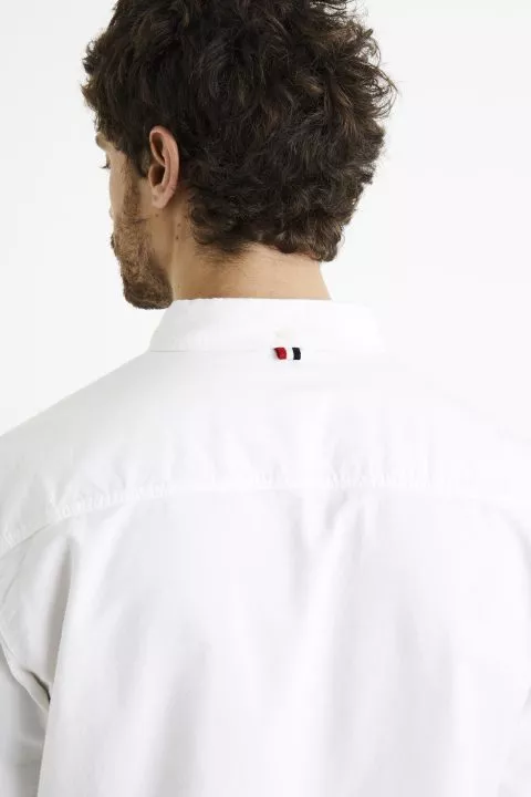 ⁦חולצה מכופתרת 100% כותנה - לבן⁩ – תמונה ⁦5⁩