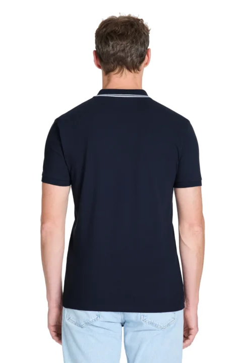⁦חולצת פולו slim - כחול נייבי⁩ – תמונה ⁦4⁩