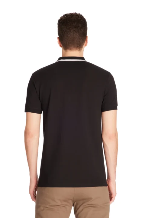 ⁦חולצת פולו slim - שחור⁩ – תמונה ⁦4⁩