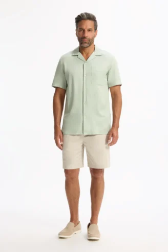 SHORT SLEEVES SHIRT בצבע VERT SAUGE