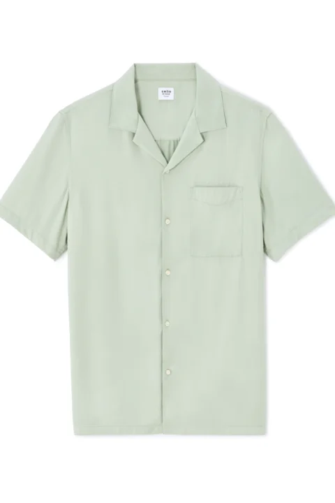 SHORT SLEEVES SHIRT בצבע VERT SAUGE
