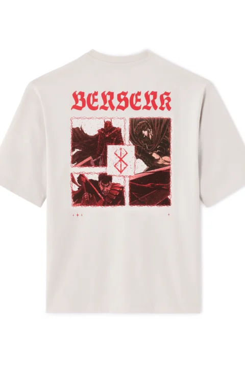 ⁦חולצת טי Berserk - אפור בהיר⁩ – תמונה ⁦2⁩