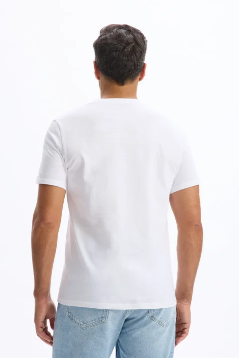 ⁦טי-שירט קצרה הדפס "אבא" (אנגלית) - לבן⁩ – תמונה ⁦4⁩