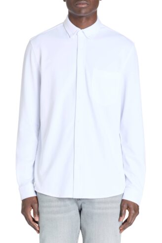 חולצה מכופתרת, שרוול ארוך, גזרה רגולר, בד פיקה נוח וגמיש - חום חולצה מכופתרת, שרוול ארוך, גזרה רגולר, בד פיקה נוח וגמיש - חום