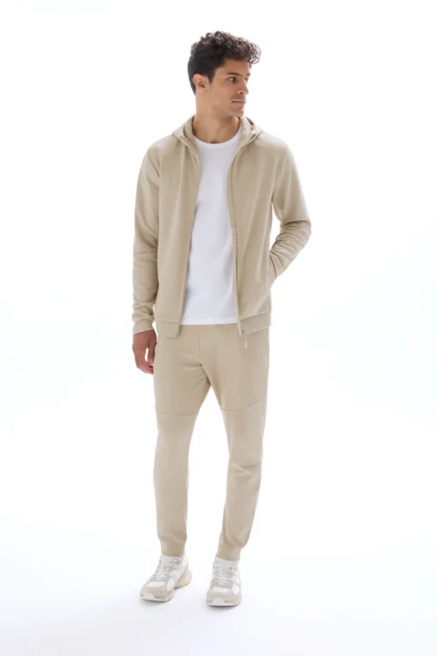 ⁦מכנסי ספורט Slim Fit - בז'⁩ – תמונה ⁦6⁩