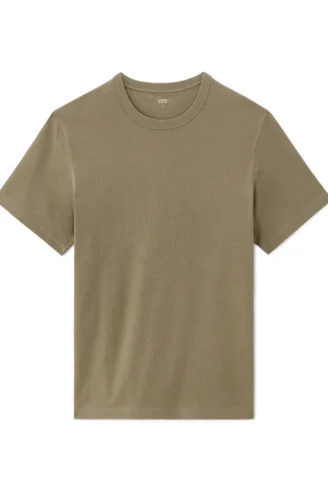 חולצת טי צווארון עגול - חאקי