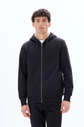 קפוצ'ון עם רוכסן - שחור