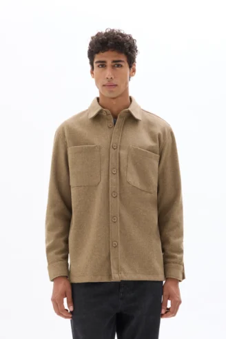 מעיל אוברשירט - חום