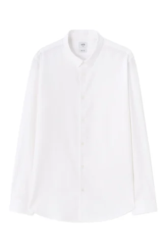 חולצת דובי גזרה סלים, 100% כותנה - לבן חולצת דובי גזרה סלים, 100% כותנה - לבן