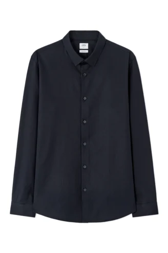 חולצת דובי גזרה סלים, 100% כותנה - כחול נייבי חולצת דובי גזרה סלים, 100% כותנה - כחול נייבי