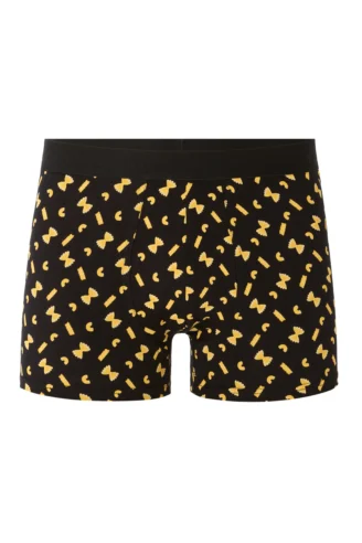 תחתוני בוקס הדפס פסטה - שחור