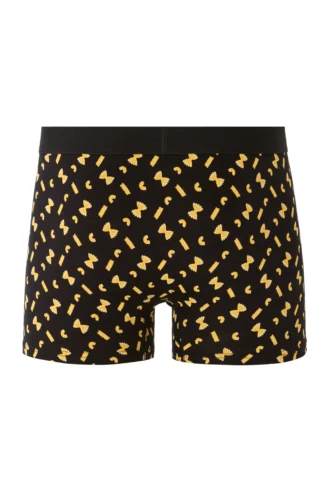 תחתוני בוקס הדפס פסטה - שחור