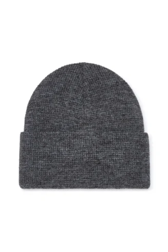 כובע גרב בסריגת וופל - אפור