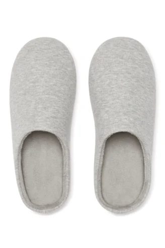 נעלי בית עם ריב - אפור בהיר