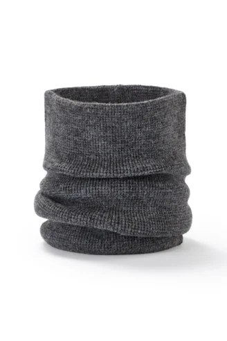 חם צוואר סריגת ואפל - אפור חם צוואר סריגת ואפל - אפור