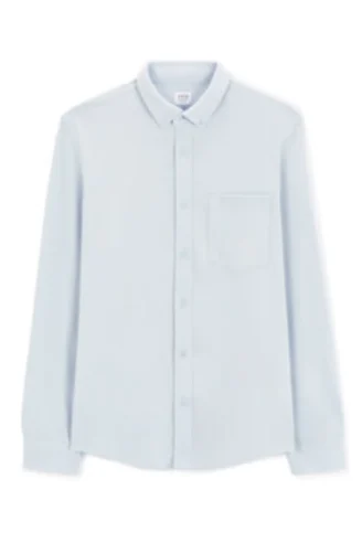 חולצה מכופתרת, שרוול ארוך, גזרה רגולר, בד פיקה נוח וגמיש - חום חולצה מכופתרת, שרוול ארוך, גזרה רגולר, בד פיקה נוח וגמיש - חום