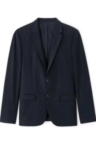 ג׳קט חליפה בגזרת סלים מבד בי־סטרץ׳ - חום