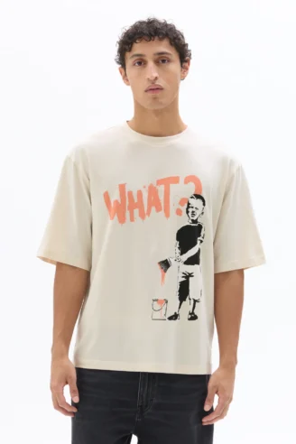 טי־שירט לגבר בצבע בז׳