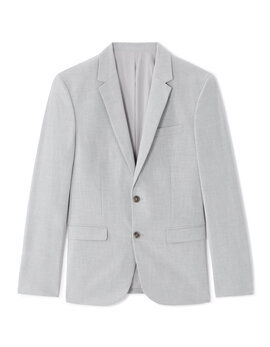 ג׳קט חליפה בגזרת סלים מבד בי־סטרץ׳ - חום