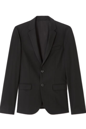 ג׳קט חליפה בגזרת סלים מבד בי־סטרץ׳ - חום