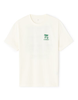 חולצת טי בגזרת Boxy עם הדפס קוריאני