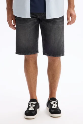 מכנס ברמודה ג'ינס - אפור כהה