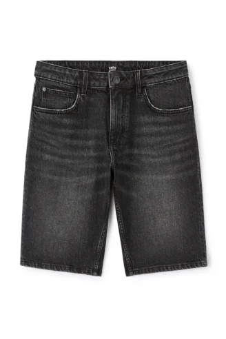 מכנס ברמודה ג'ינס - אפור כהה