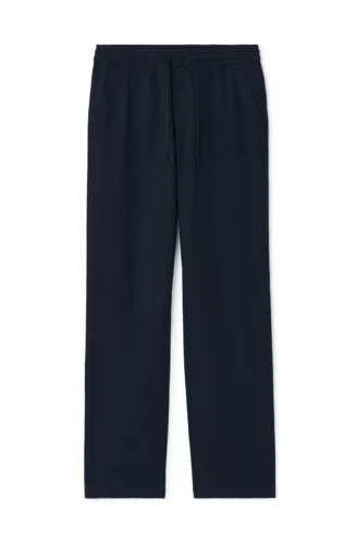 מכנסי פשתן - כחול נייבי