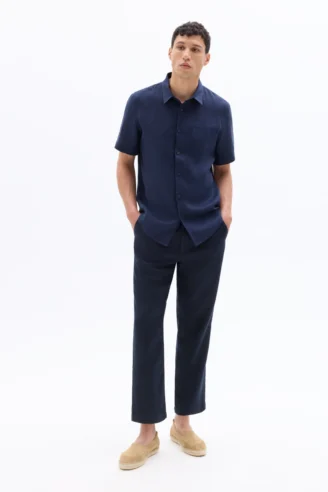 מכנסי פשתן - כחול נייבי