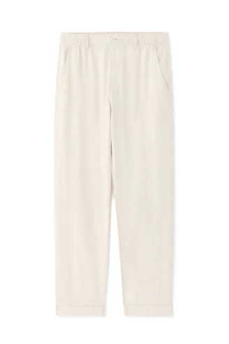 מכנסי פסים מפשתן וכותנה