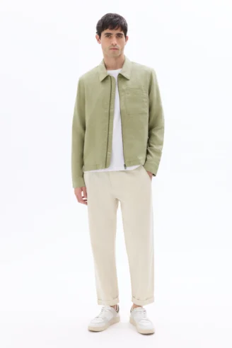 מכנסי פסים מפשתן וכותנה