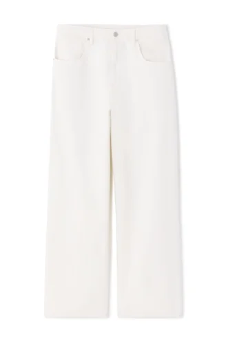 ג'ינס סופר באגי 100% כותנה - לבן