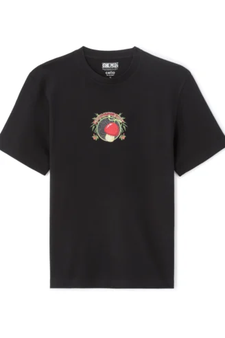 One Piece - חולצת טי שחורה לגברים של טוני צ'ופר