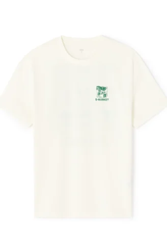 חולצת טי בגזרת Boxy עם הדפס קוריאני