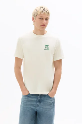 חולצת טי בגזרת Boxy עם הדפס קוריאני