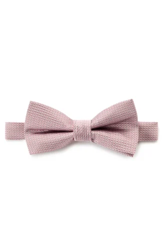 עניבת פרפר חלקה ממשי מעורב - ורוד