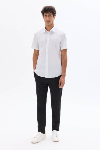 חולצה מכופתרת קצרה slim
