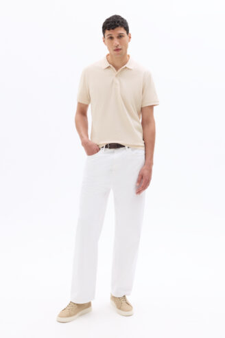 SHORT SLEEVES POLO בצבע PINK PALE