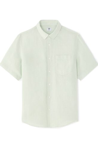 SHORT SLEEVES SHIRT בצבע GREEN LIGHT