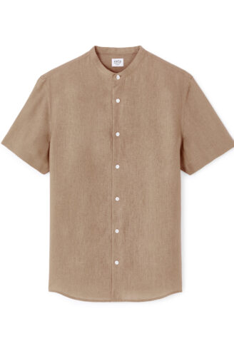 SHORT SLEEVES SHIRT בצבע BROWN LIGHT