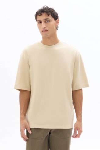 חולצת טי עם צווארון עגול Oversize