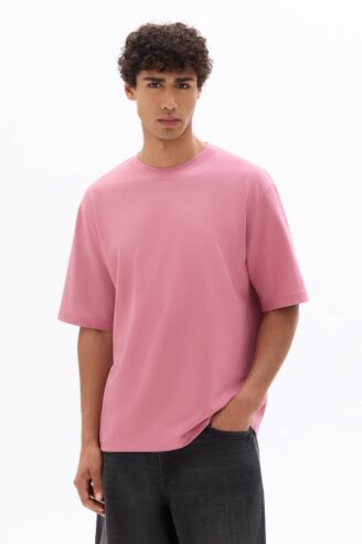 חולצת טי עם צווארון עגול Oversize