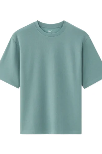 חולצת טי עם צווארון עגול Oversize